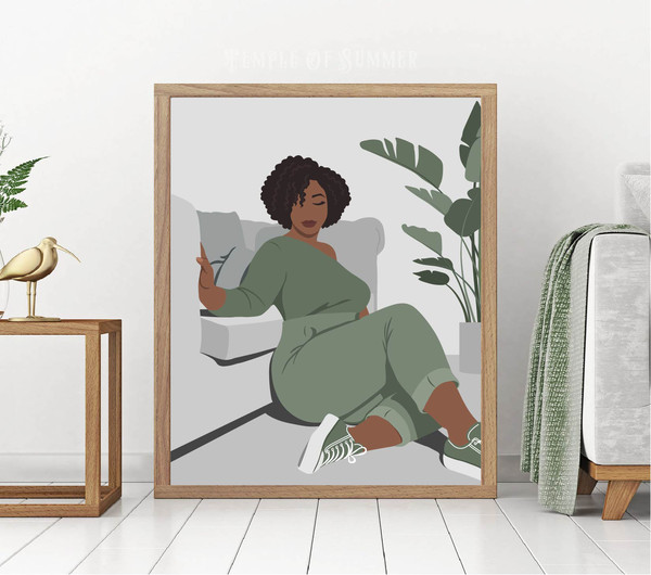 plus size black art