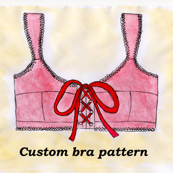 Lace up bra pattern, Custom bra pattern, Wireless bra - Inspire Uplift