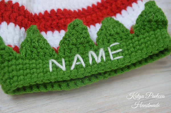 First Christmas baby elf costumesuit Personalized crochet outfit Boygirl hat Newborninfant gender neutral shoes Knit photo prop set Xmas (1).jpg