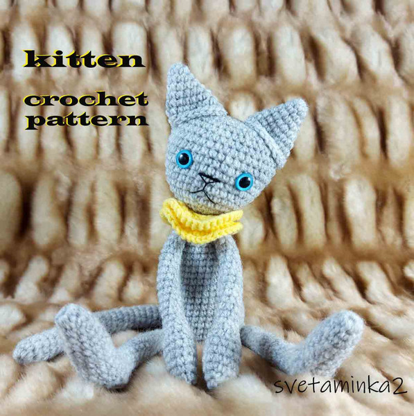 Cat Crochet Kit Amigurumi Cat Pattern Crochet Cat 