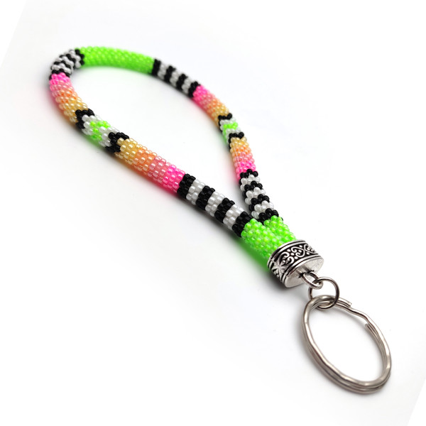 Wrist Key Lanyard, Bohemian Key Chain Wristlet Lanyard, Hand