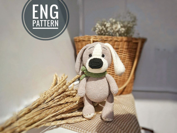 Amigurumi dog crochet pattern PDF.Amigurumi puppy crochet pattern.jpg