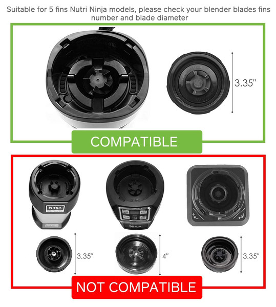 yianteng 7 Fin Gears Replacement Blender Blade for Ninja, Ninja Blades Replacement Accessories, Compatible with Nutri Ninja Auto Ss300c