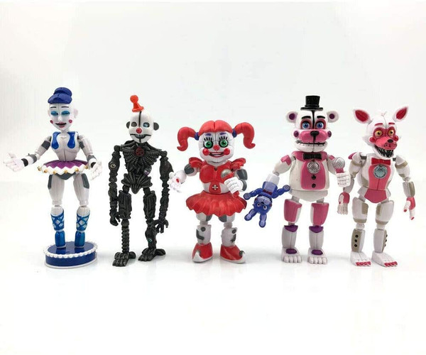 5PCS/SET FNAF security breach Five Nights At Freddy's action figures Toys