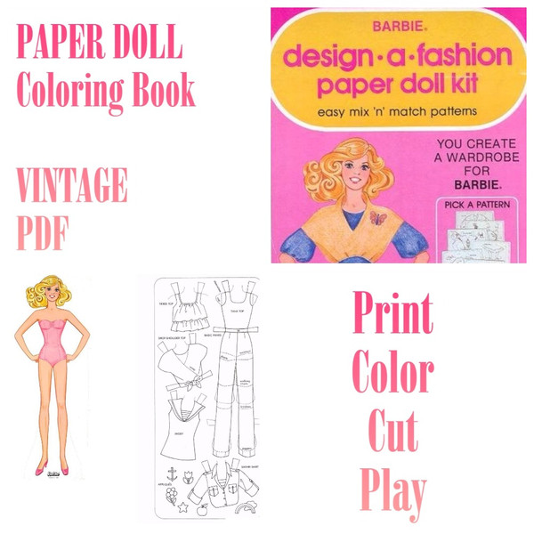 NEW HOUSE FOR YOUR DOLL IN THE ALBUM / PRINT AND PLAY clipart printable