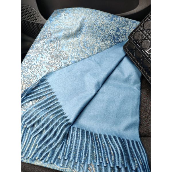 Long blue paisley scarf - Inspire Uplift