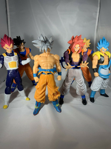 6pcs SET Dragon Ball Z Action Figure Goku Vegeta Saiyan Blue God Christmas  2021