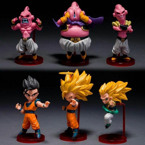 6 pcs Dragon Ball Z Figures Set: Super Saiyan Goku Son Blue Gokou Vegeta &  Broly 