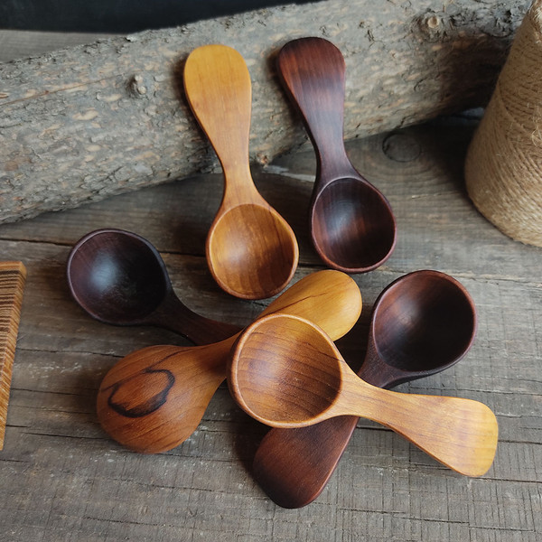 Handmade wooden coffee scoop for ground coffee - Inspire Uplift