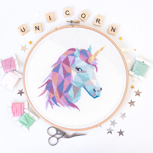 Geometric Unicorn Cross Stitch Pattern.jpg