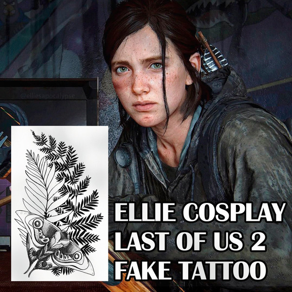 Ellie Tattoo Last Us, Ellie Tattoo Last Us 2, Last Us Ellie Stickers