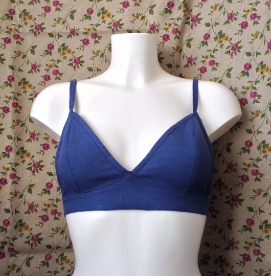 Linen bralette, Triangle handmade linen bra - Inspire Uplift