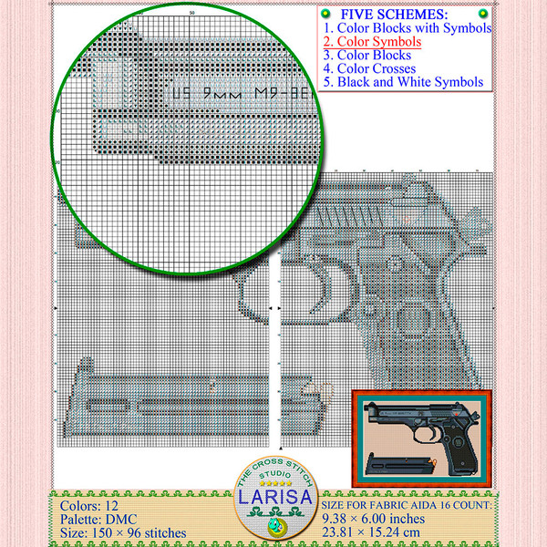 Gun - Cross-Stitch Designs