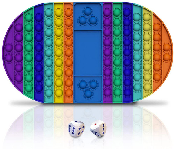 Bubble Pop Game Board with Dice | Rainbow