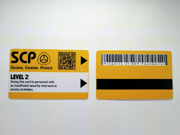 24 Pcs Scp Foundation Keycards PLASTIC CARD Electronic Pass Cosplay Games  Card