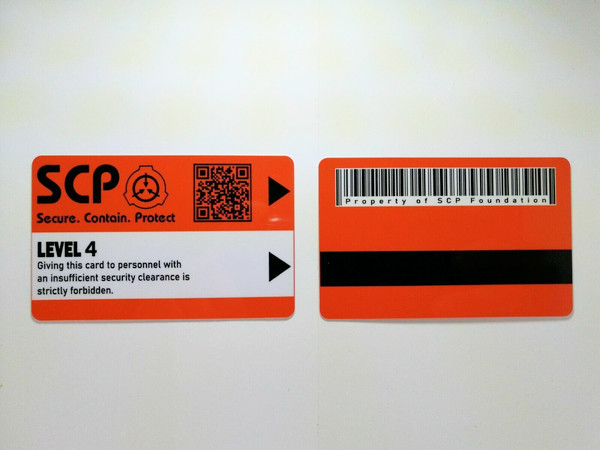 24 Pcs Scp Foundation Keycards PLASTIC CARD Electronic Pass Cosplay Games  Card