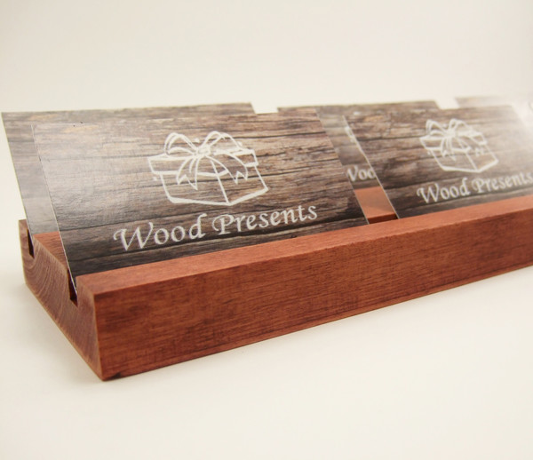 card organizer, business card holder, multiple business card stand, wood gift, mens gift, office supplies, oak card holder, multiple card stand, modern card hol