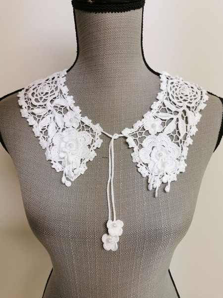 Crochet pattern lace collar tutorial - Inspire Uplift