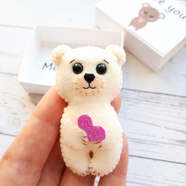 Mama bear, Polar bear, Pocket hug, Mom gift from daughter, M - Inspire  Uplift