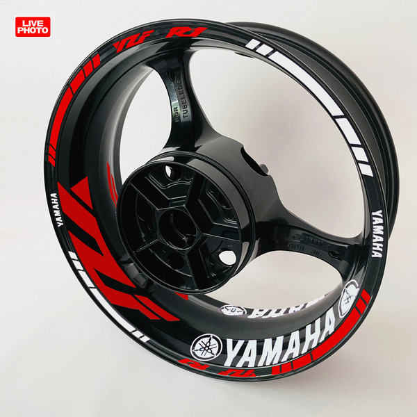 Yamaha YZF-R1 Wheel Stickers - Plus Design - SpinningStickers