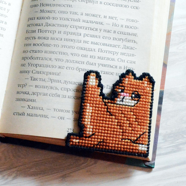 Cross stitch bookmark pattern Funny Cats, Embroidery design - Inspire Uplift