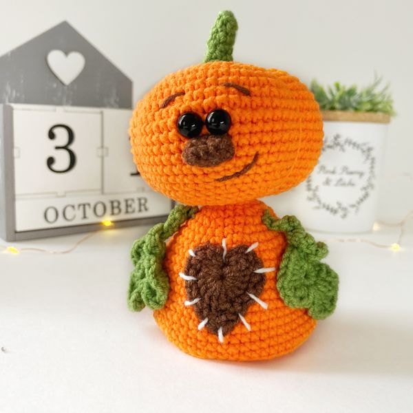 Crochet Pumpkin Doll pattern. Amigurumi Pumpkin Pattern PDF - Inspire ...