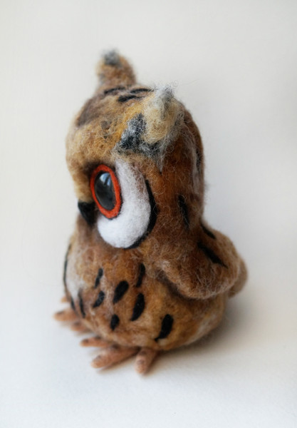 Needle felted Horned owl - Inspire Uplift