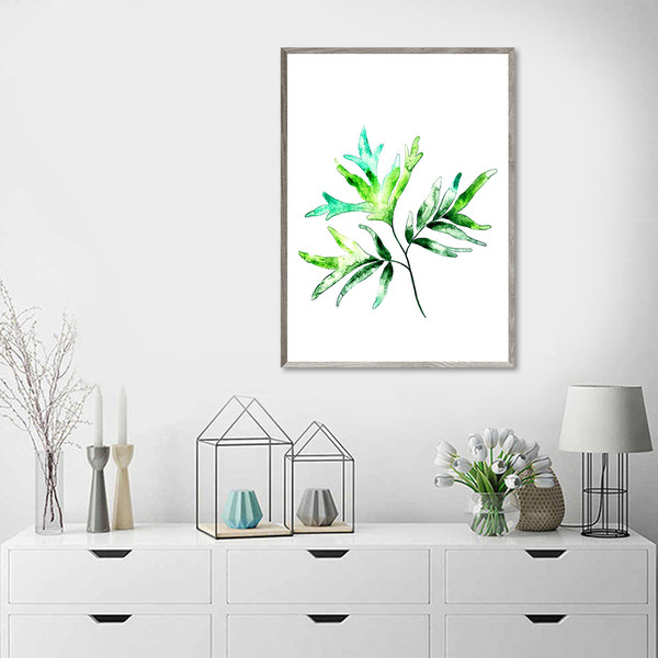 Abstract leaves painting, Watercolor painting printable, Bot - Inspire ...