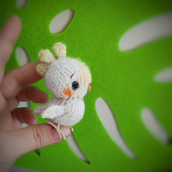 Parrot knitting pattern, plush cute toy knitting pattern, little bird amigurumi coctatoo parakeet.5.jpg