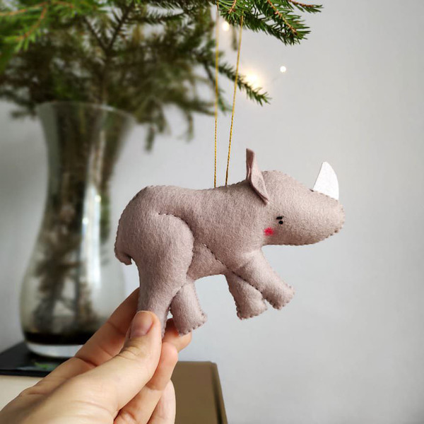 Rhinoceros Stuffed Animal Sewing Pattern