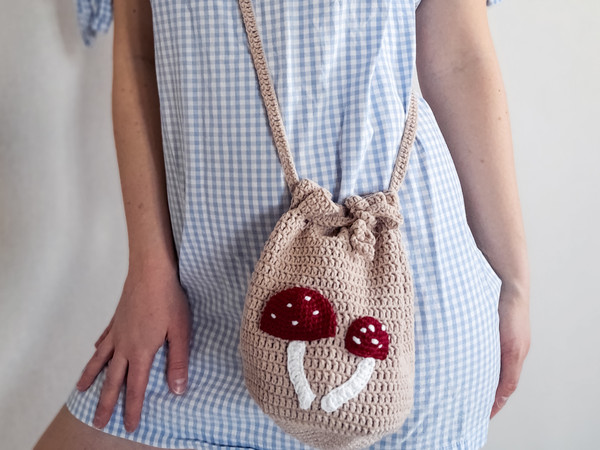 Crochet Mushroom Bag Pattern Graphic by fabulousamigurumi · Creative Fabrica