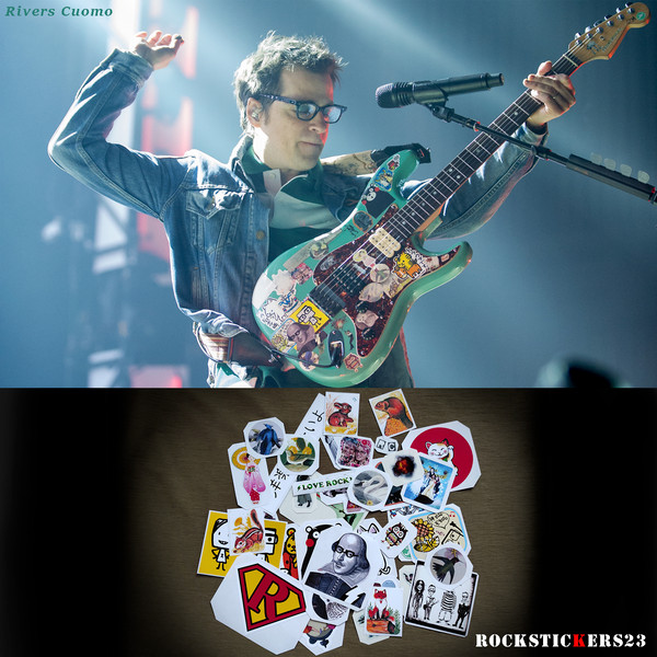 Rivers Cuomo guitar stickers seafoam green weezer cuomocaste - Inspire ...