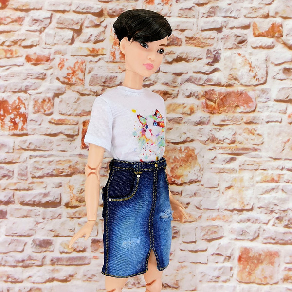 Barbie doll clothes denim skirt - Inspire Uplift