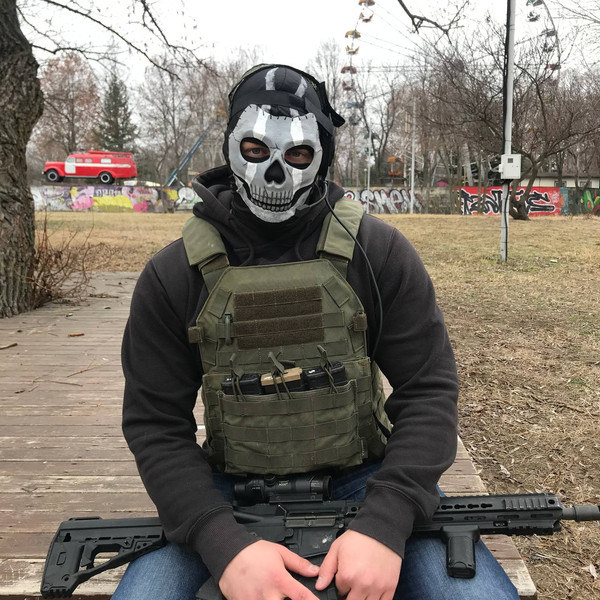 Airsoft Mask Skull Ghost, Skull Mask Cod Ghost