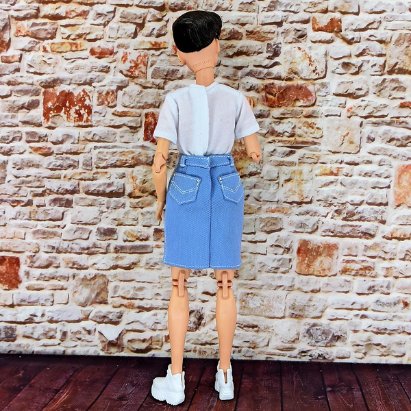 Barbie doll clothes denim skirt - Inspire Uplift