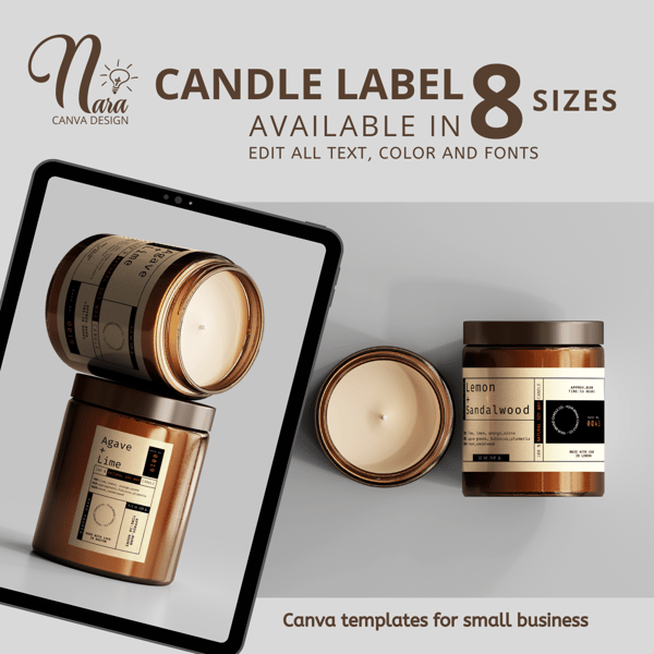 DIY Canva Candle Label Template