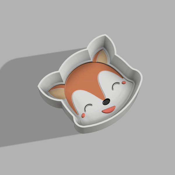 Fox One-piece Bath Bomb Mold STL File