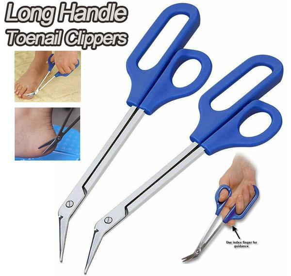 Long Handled Toenails Scissors Thick Nails Easy Long Reach Toe Nail Clippers