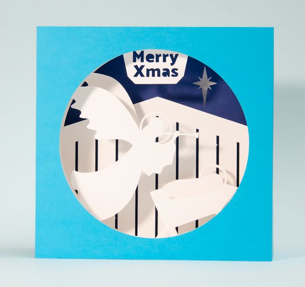 Merry Christmas Jesus and angel 3d tunnel card, pop up paper - Inspire ...