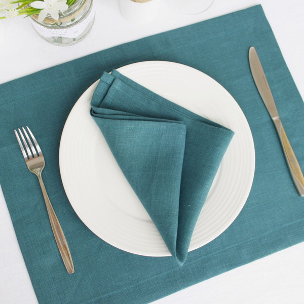 European Linen Placemat in Terracotta by Quince