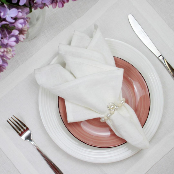 Linen Napkins, Cloth Dinner Table Weeding Linen napkin set: 2, 4, 6, 8, 10,  12, 50 napkins bulk