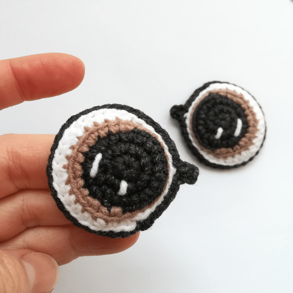 Crochet eyes pattern, eyes for amigurumi toys, 3 in 1 - Inspire Uplift