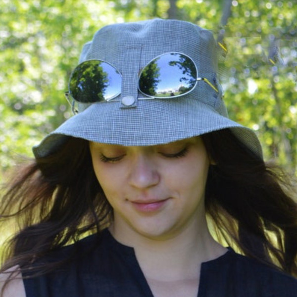 Linen Travel Hat, Linen Summer Hat, Womens Travel Hat, Womens Sun