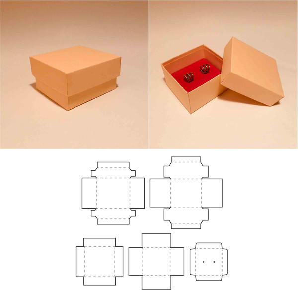 Rectangle Cardboard Earring Packaging Box, Size/Dimension: 2.5 X