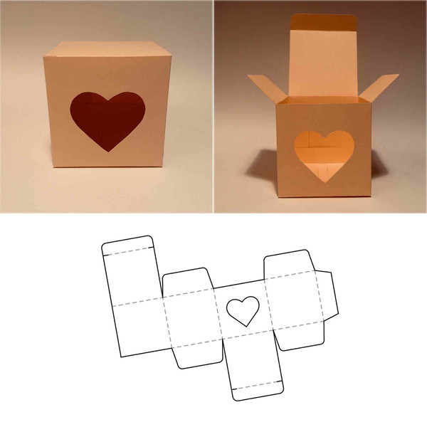 Box with handle template, square box, cube box, favor box, g - Inspire  Uplift