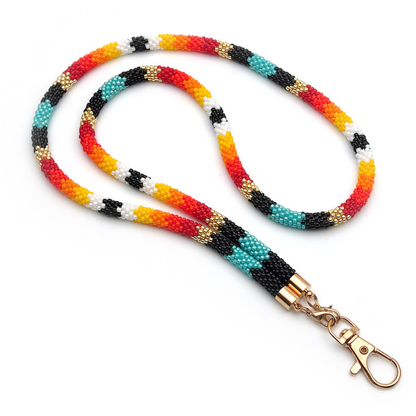 Native American beaded lanyard