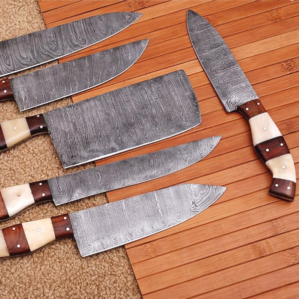 CUSTOM HANDMADE FORGED DAMASCUS STEEL CHEF KNIFE KITCHEN KNIFE