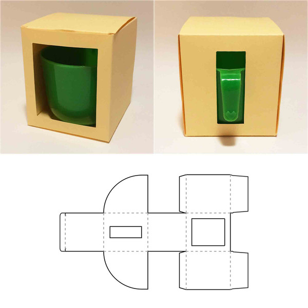 Box with handle template, square box, cube box, favor box, g