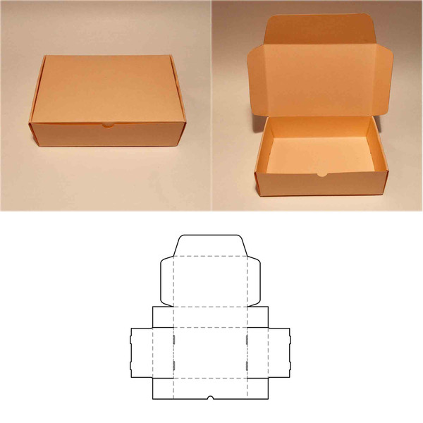 rectangle shoe box template