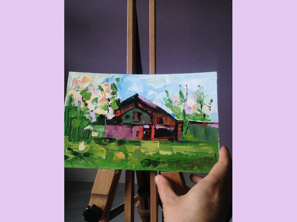 barn painting small home original art -19.jpg